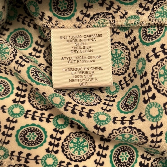 Joie Rain B multicolor Court teal green silk tank top - Picture 11 of 11